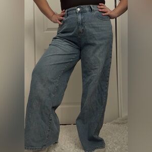 SHEIN Denim Wide Leg Jeans